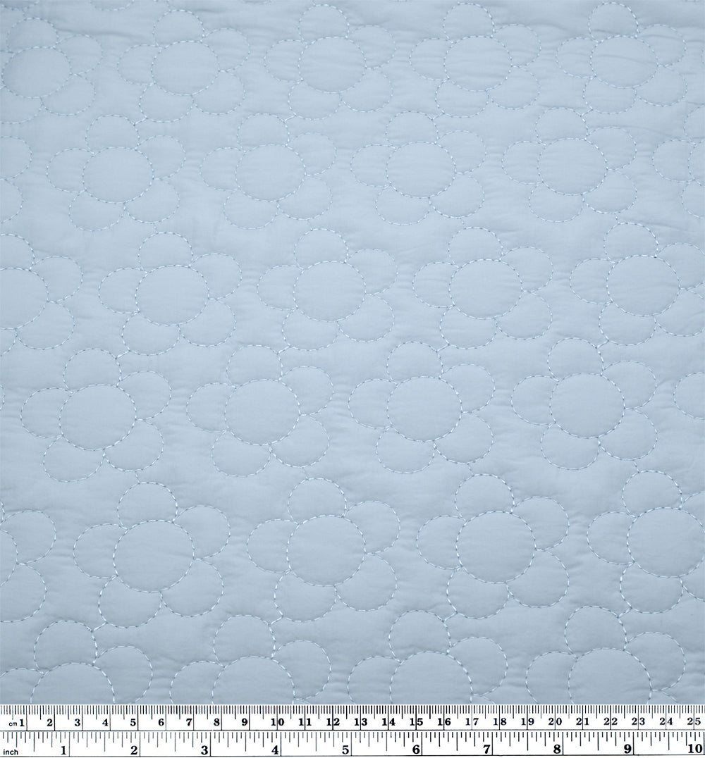 Daisy Quilted Nylon Puffer - Baby Blue | Blackbird Fabrics