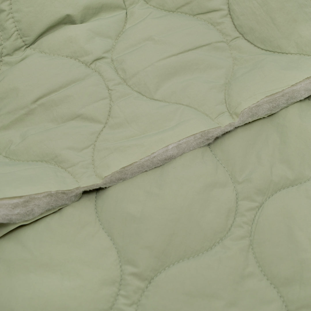 Wavy Quilted Nylon Puffer - Eucalyptus | Blackbird Fabrics