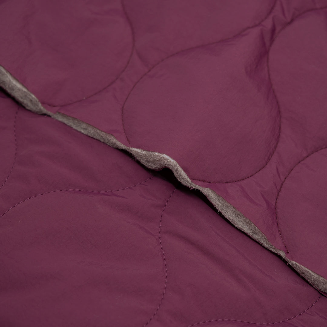 Wavy Quilted Nylon Puffer - Fig | Blackbird Fabrics