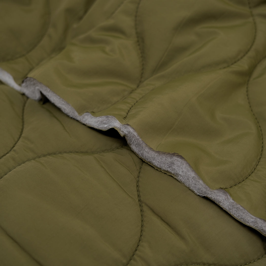 Wavy Quilted Nylon Puffer - Caper | Blackbird Fabrics