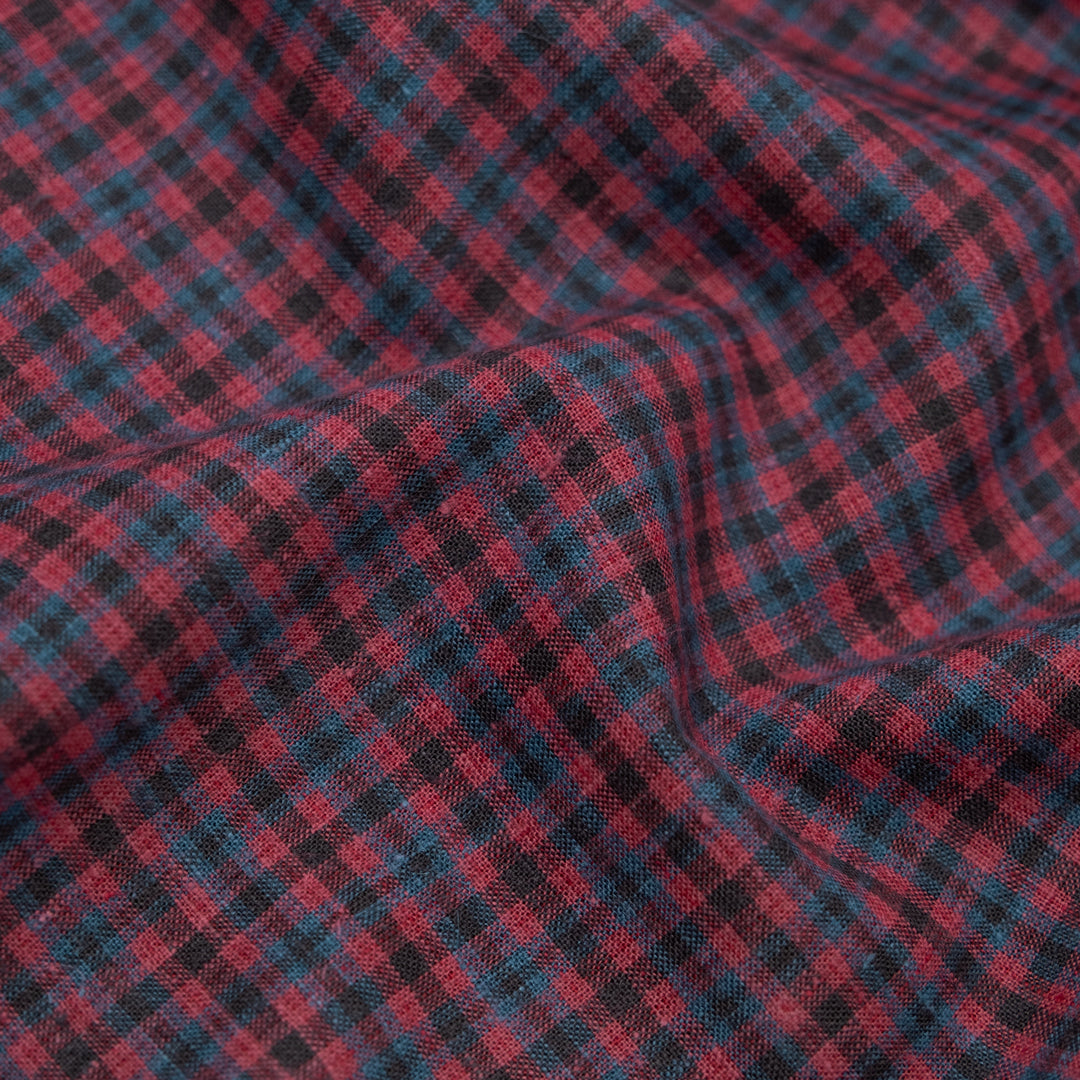 Plaid Hemp Soy Blend - Berry Bush | Blackbird Fabrics
