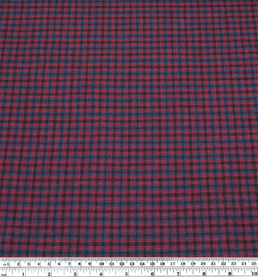 Plaid Hemp Soy Blend - Berry Bush | Blackbird Fabrics