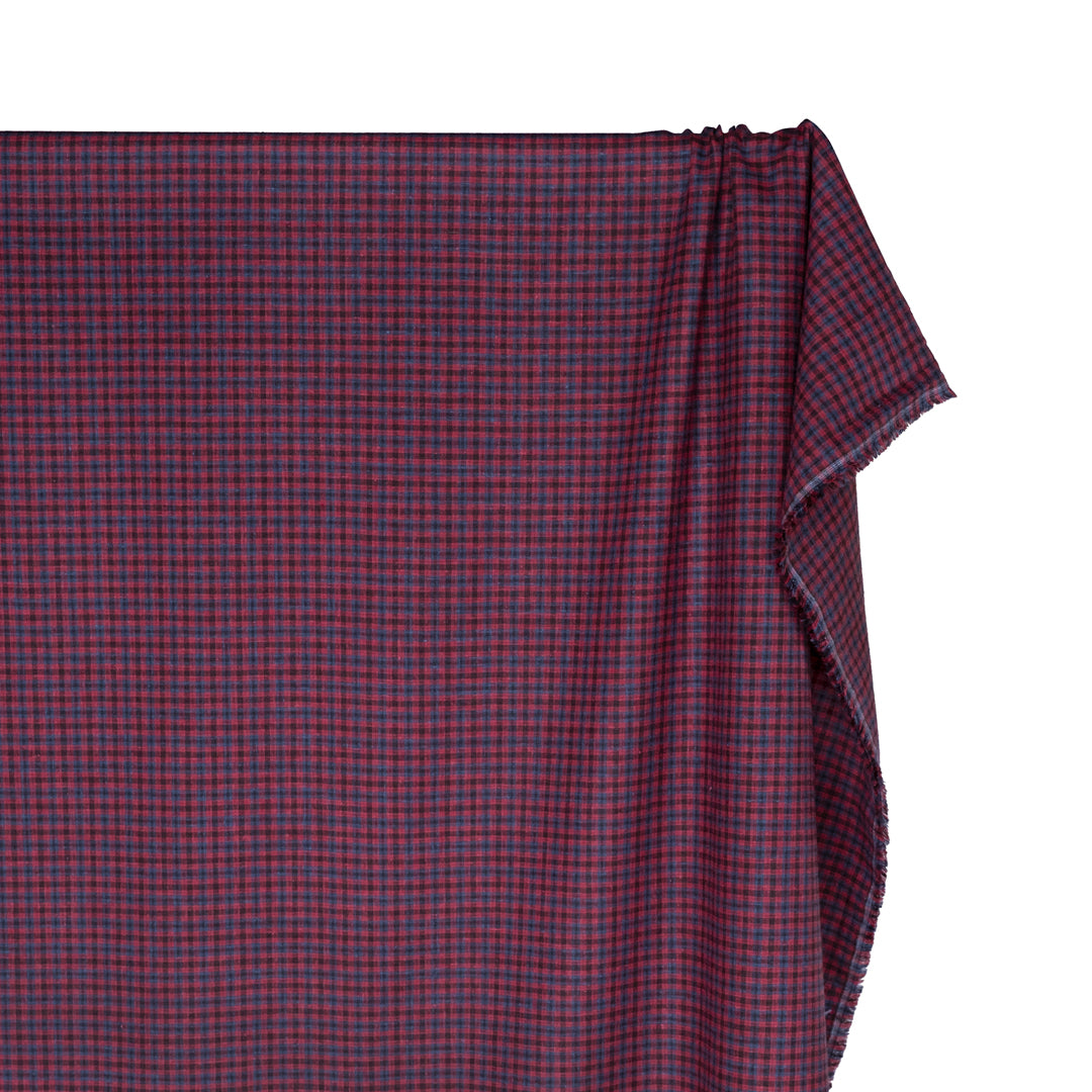 Plaid Hemp Soy Blend - Berry Bush | Blackbird Fabrics