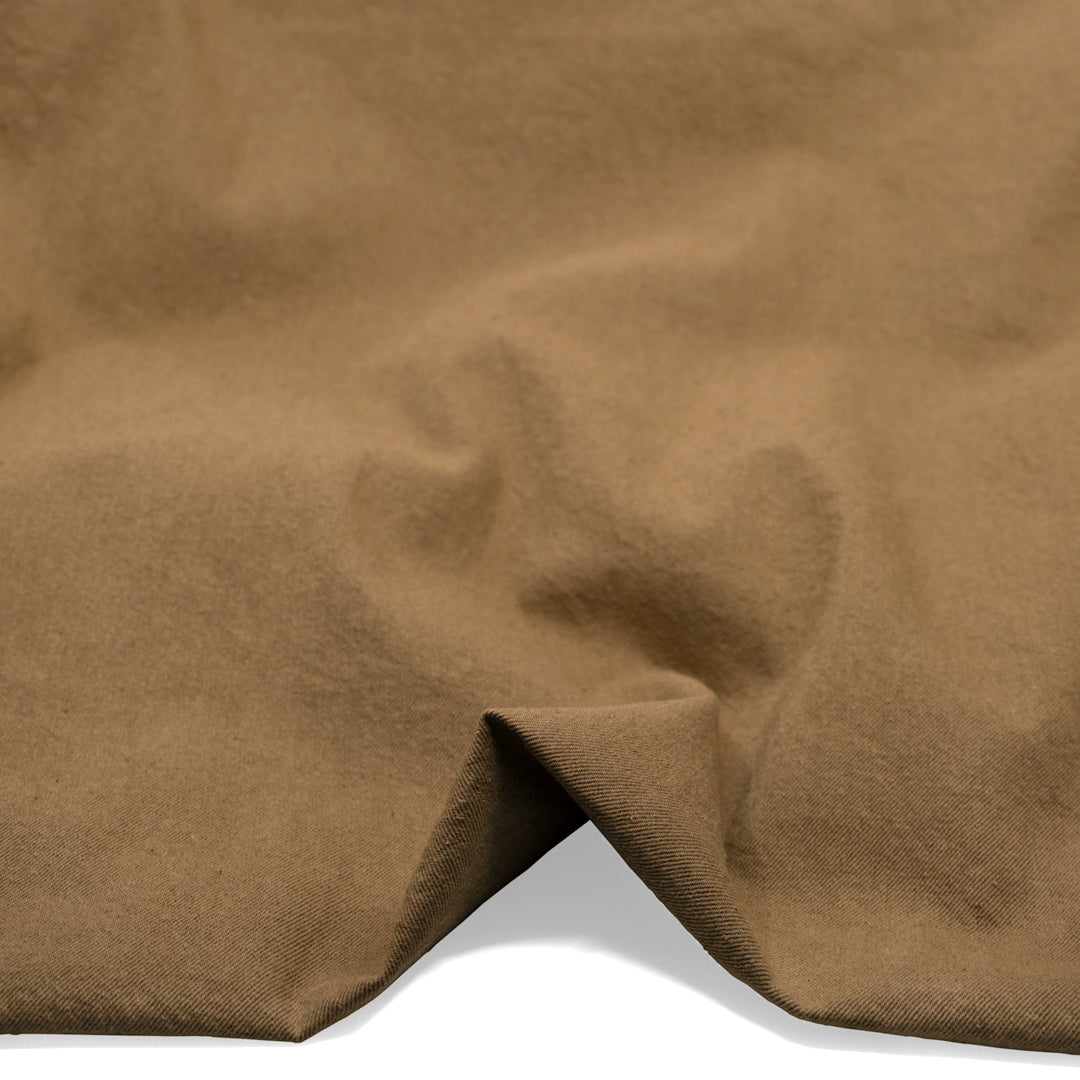 10.5oz Stonewashed Denim - Sepia/Nutshell | Blackbird Fabrics