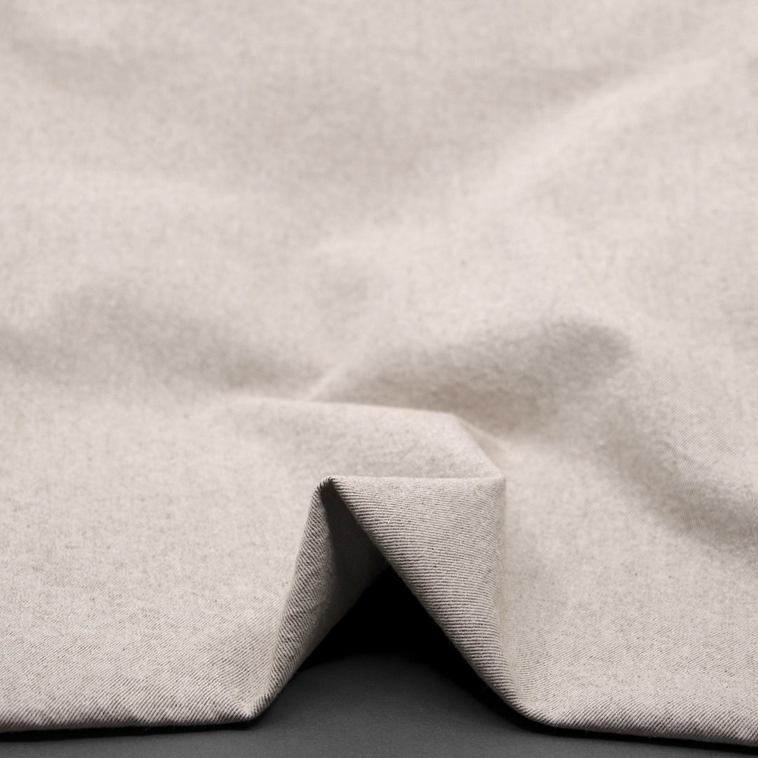 10oz Stonewashed Denim - Ivory/Brownie | Blackbird Fabrics