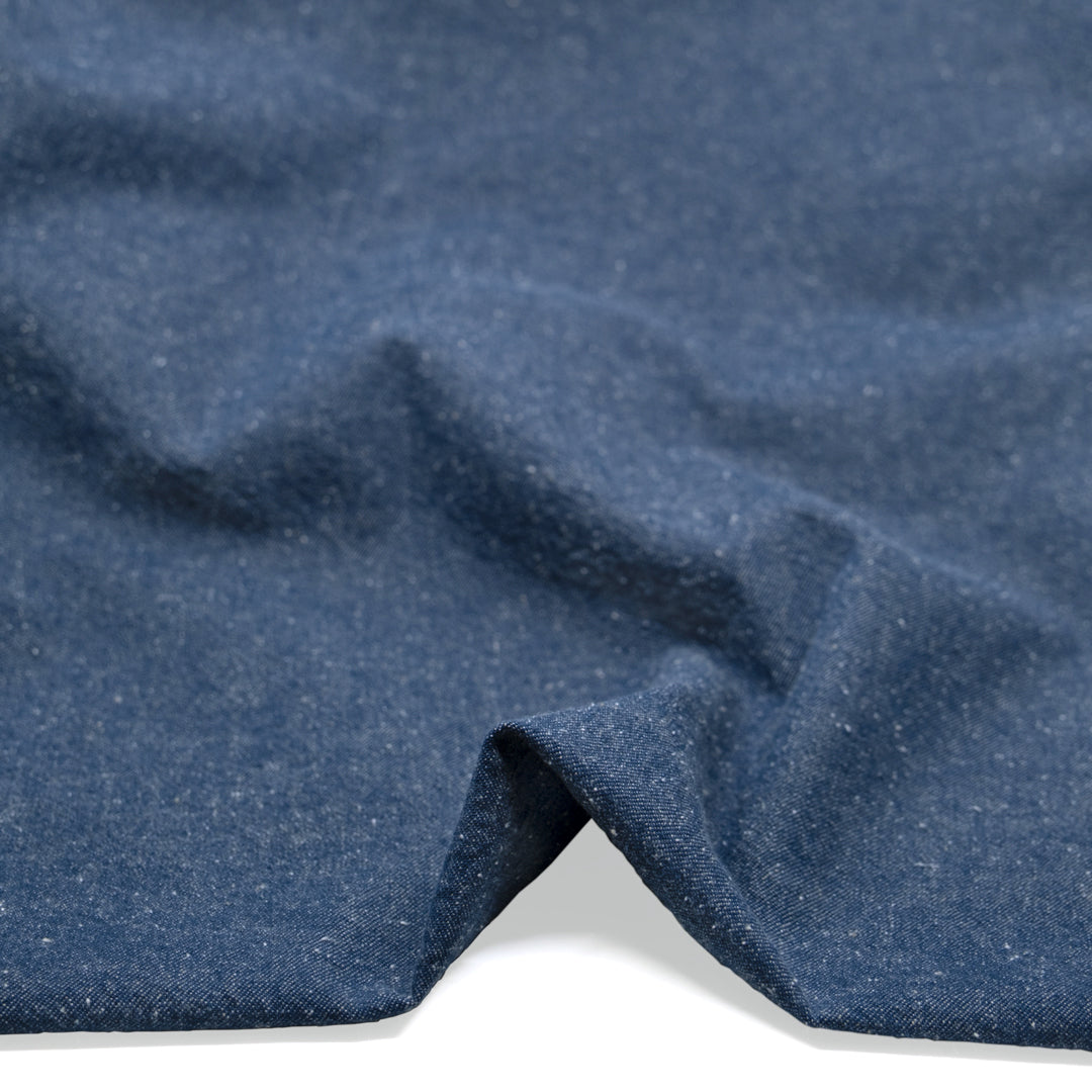 9oz Stonewashed Popcorn Denim - Medium Indigo | Blackbird Fabrics