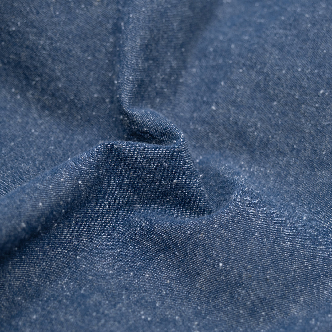 9oz Stonewashed Popcorn Denim - Medium Indigo | Blackbird Fabrics