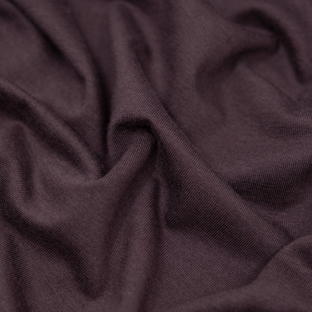 Cotton Modal Jersey Knit - Prune | Blackbird Fabrics