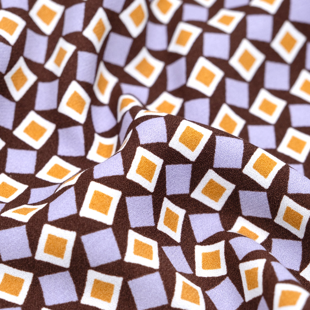 Deadstock Plaza Viscose Crepe - Mulberry/Lilac | Blackbird Fabrics