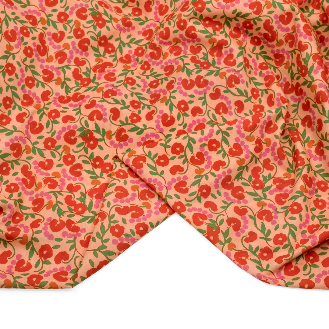 Sprawling Vines Cotton Voile - Springtime | Blackbird Fabrics