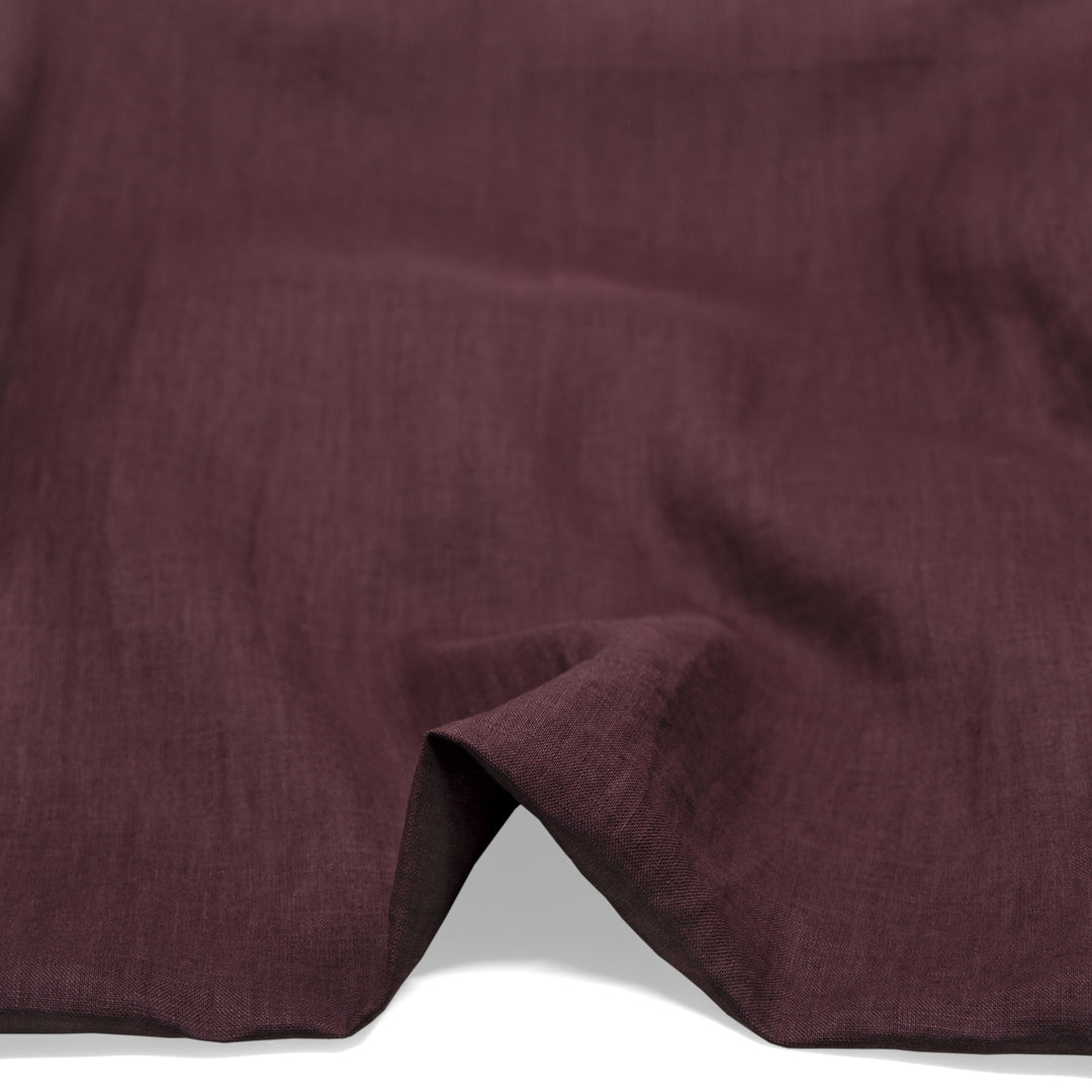 Breezy Lightweight Linen - Cabernet | Blackbird Fabrics