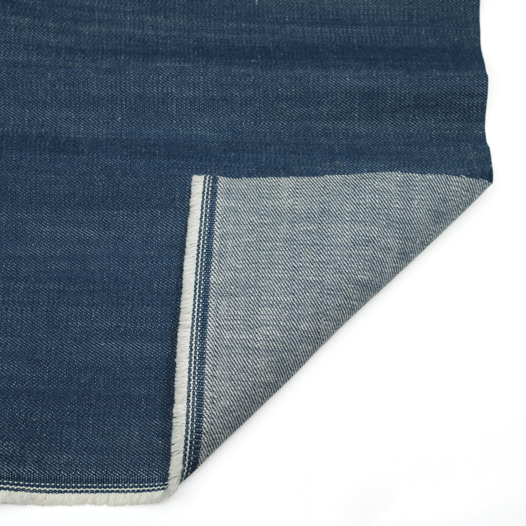 10.5oz Kuroki Mills Non-Stretch Denim - Greencast Blue | Blackbird Fabrics