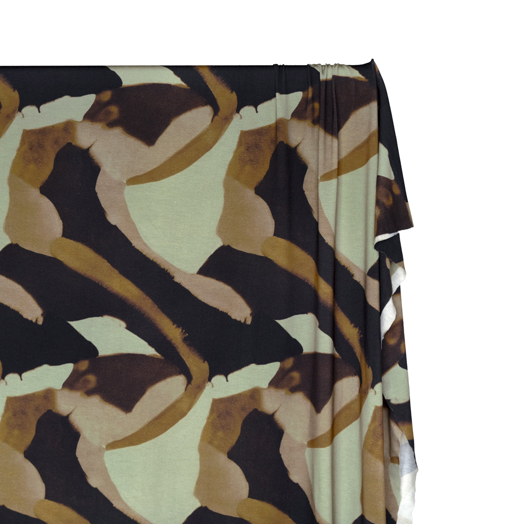 Ephemera LENZING™ ECOVERO™ Jersey - Peat/Seafoam | Blackbird Fabrics