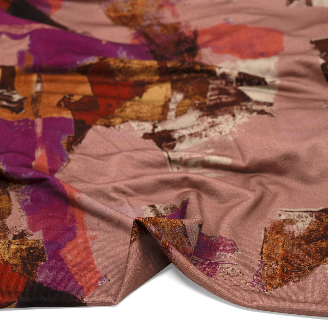 Glitch LENZING™ ECOVERO™ Jersey - Rosette/Multi | Blackbird Fabrics