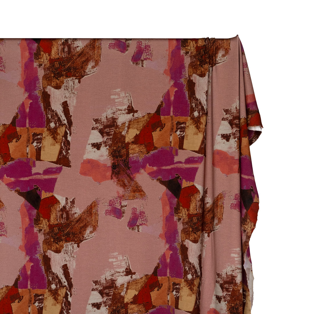 Glitch LENZING™ ECOVERO™ Jersey - Rosette/Multi | Blackbird Fabrics