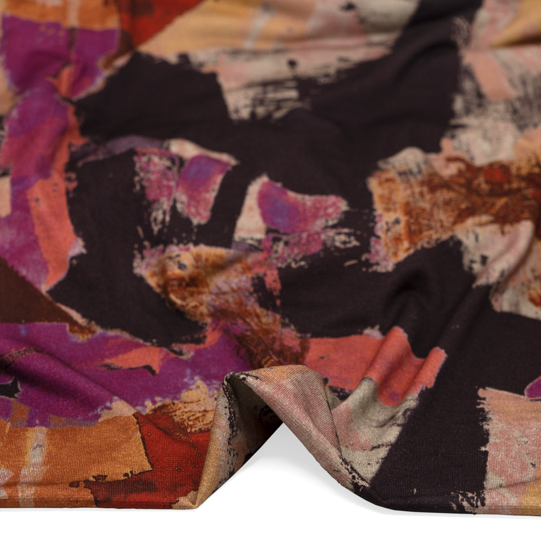 Glitch LENZING™ ECOVERO™ Jersey - Shadow/Multi | Blackbird Fabrics