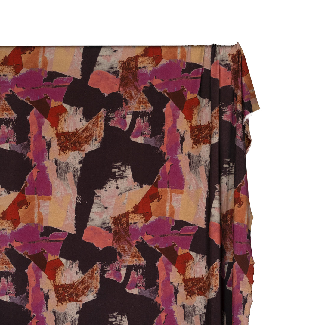 Glitch LENZING™ ECOVERO™ Jersey - Shadow/Multi | Blackbird Fabrics