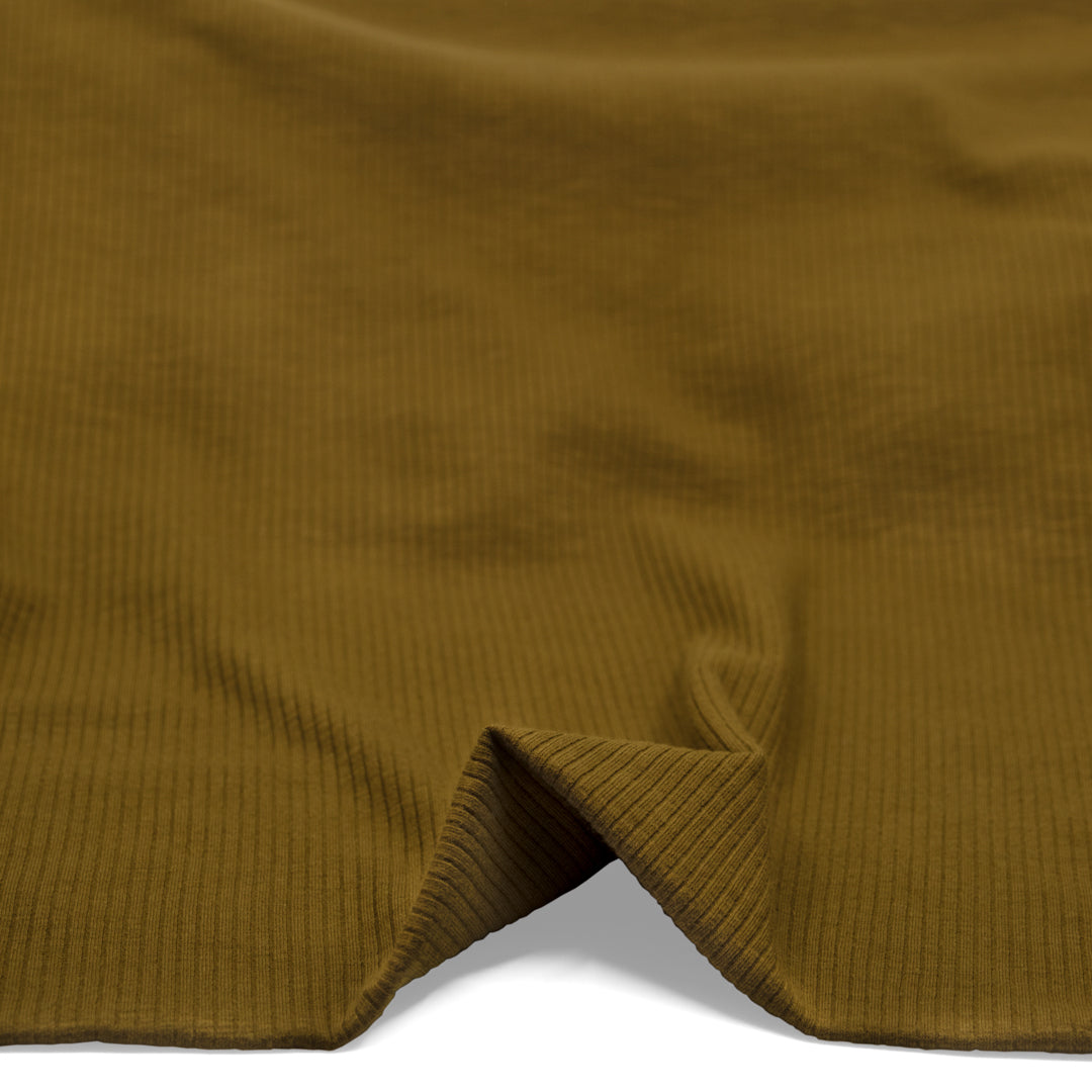 Comfy Cotton Rib Knit - Artichoke | Blackbird Fabrics