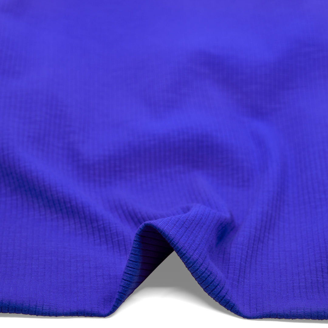 Comfy Cotton Rib Knit - Regatta | Blackbird Fabrics