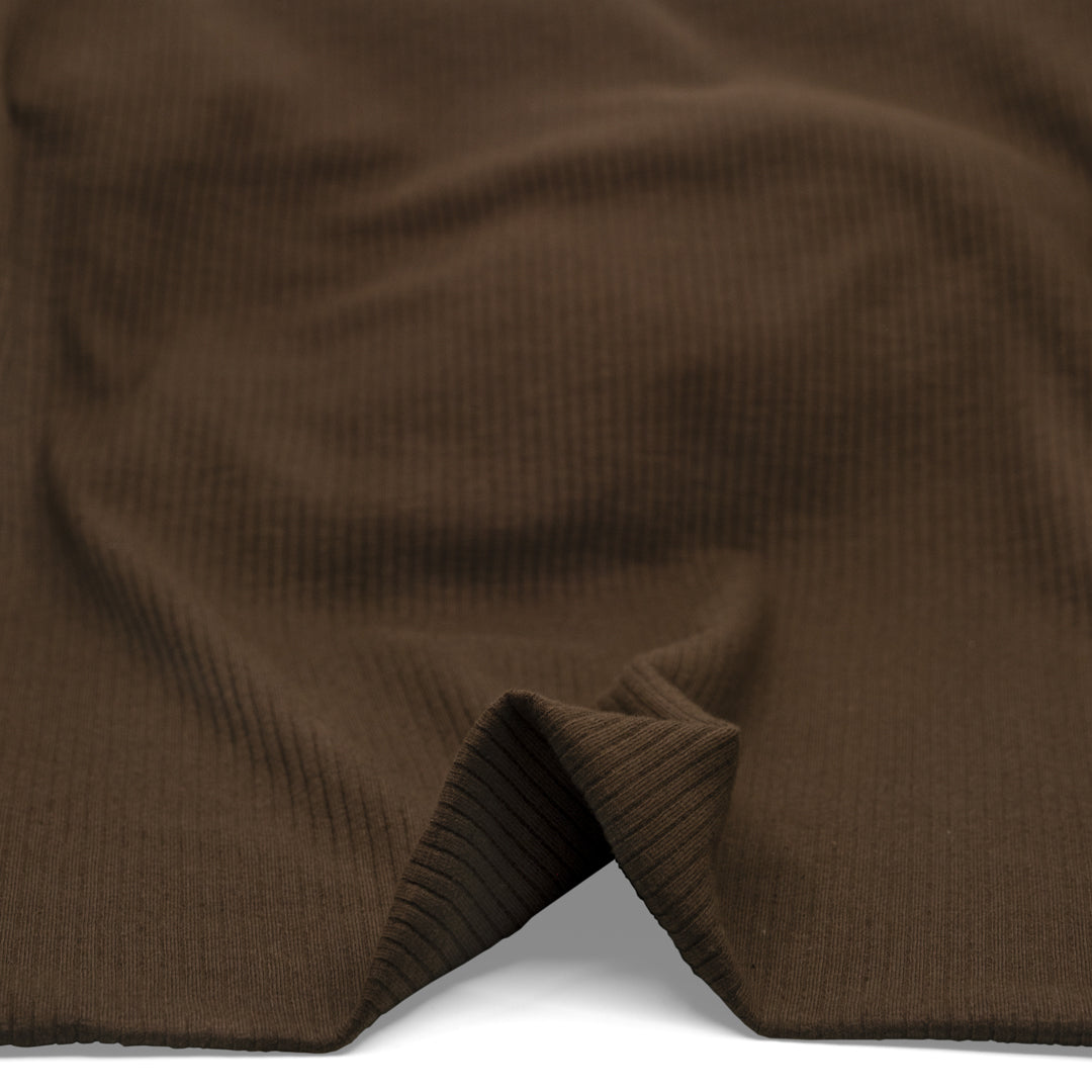 Comfy Cotton Rib Knit - Mink | Blackbird Fabrics