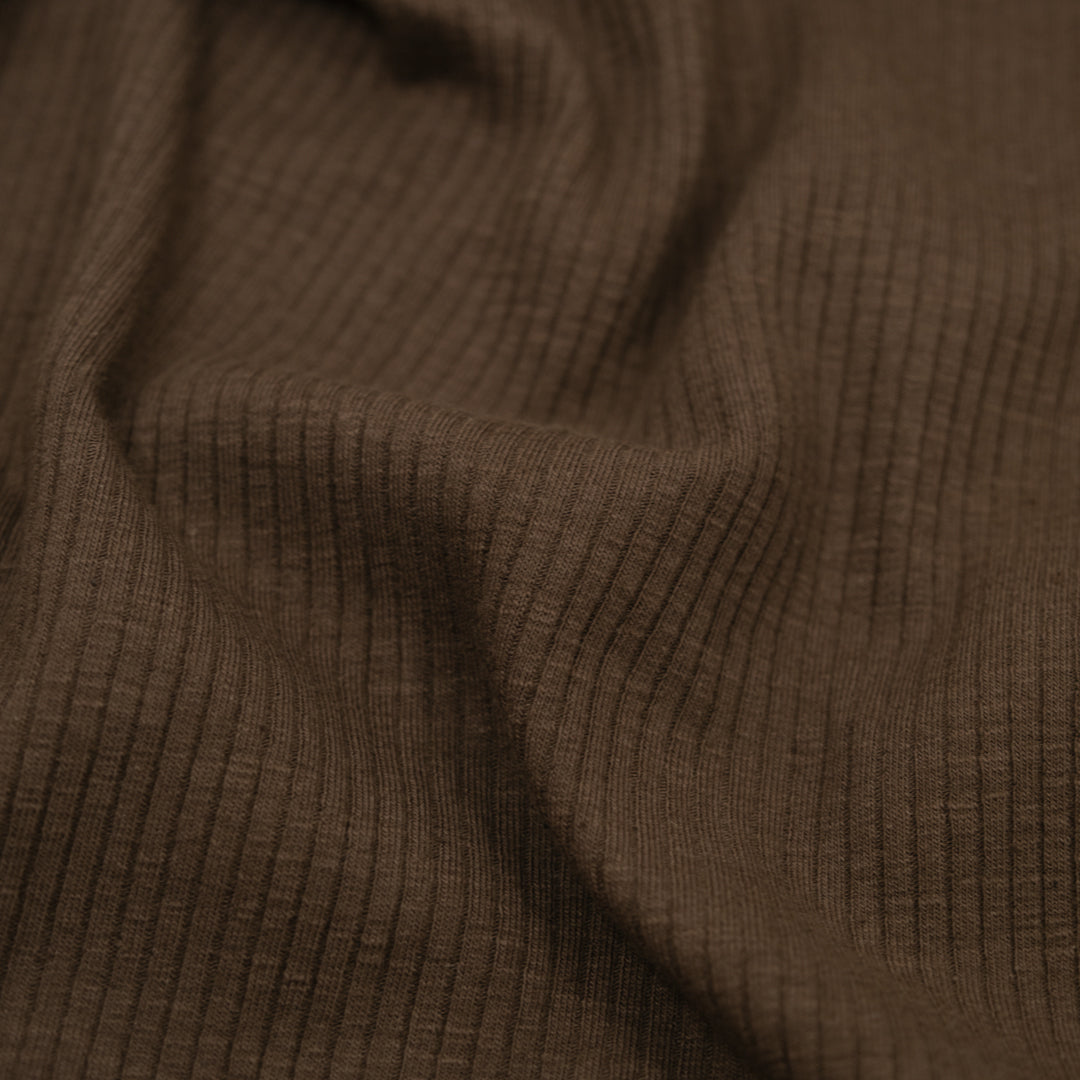 Comfy Cotton Rib Knit - Mink | Blackbird Fabrics
