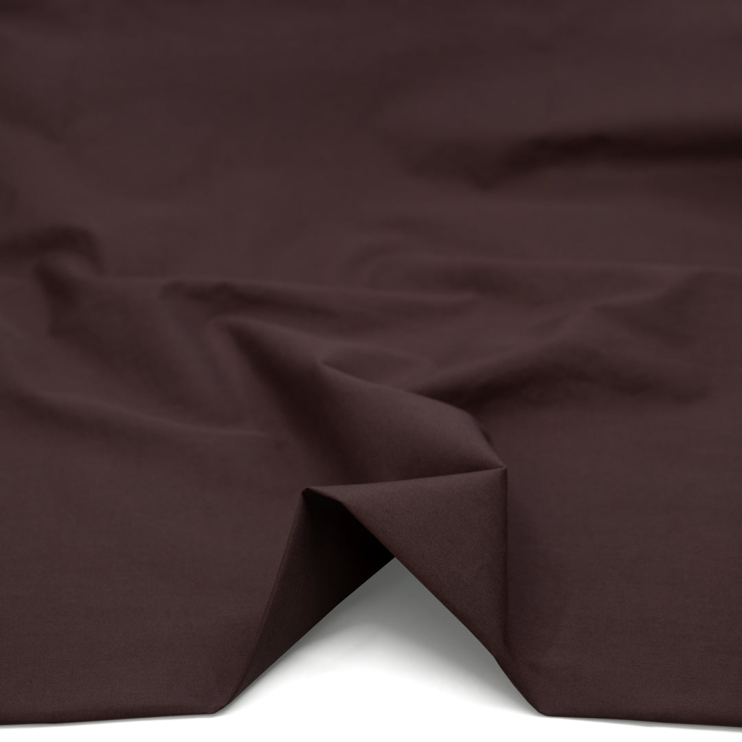 Washed Cotton Poplin - Coffee Bean | Blackbird Fabrics