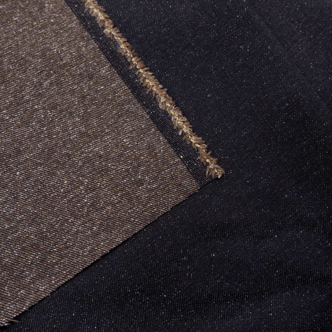 12oz Japanese Neppy Denim - Deep Indigo/Brown | Blackbird Fabrics