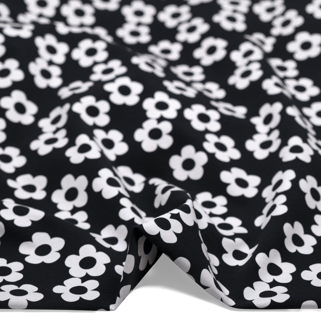Buttercup Organic Cotton Jersey - Black | Blackbird Fabrics