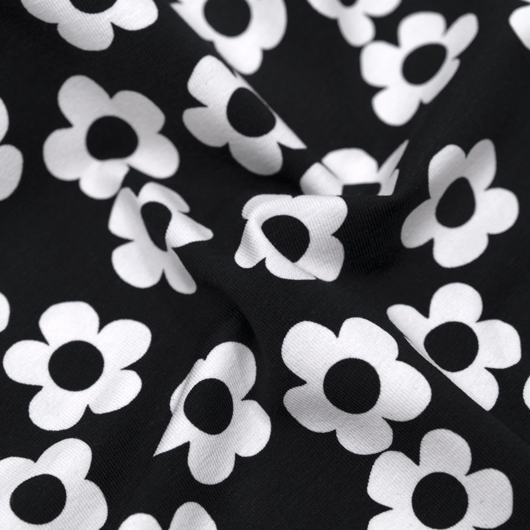 Buttercup Organic Cotton Jersey - Black | Blackbird Fabrics
