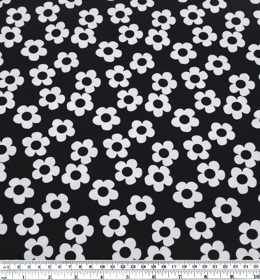 Buttercup Organic Cotton Jersey - Black | Blackbird Fabrics