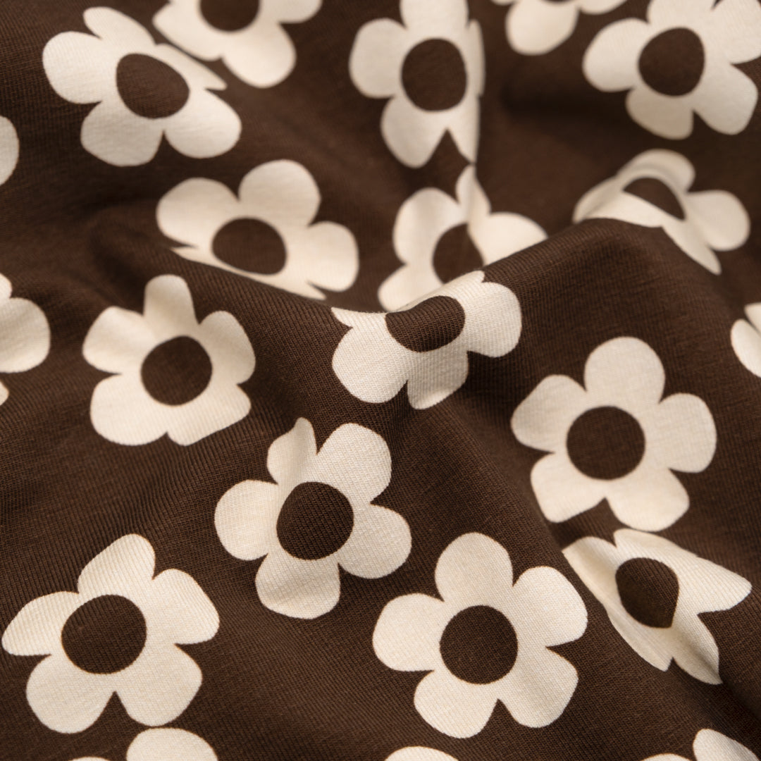 Buttercup Organic Cotton Jersey - Cocoa | Blackbird Fabrics