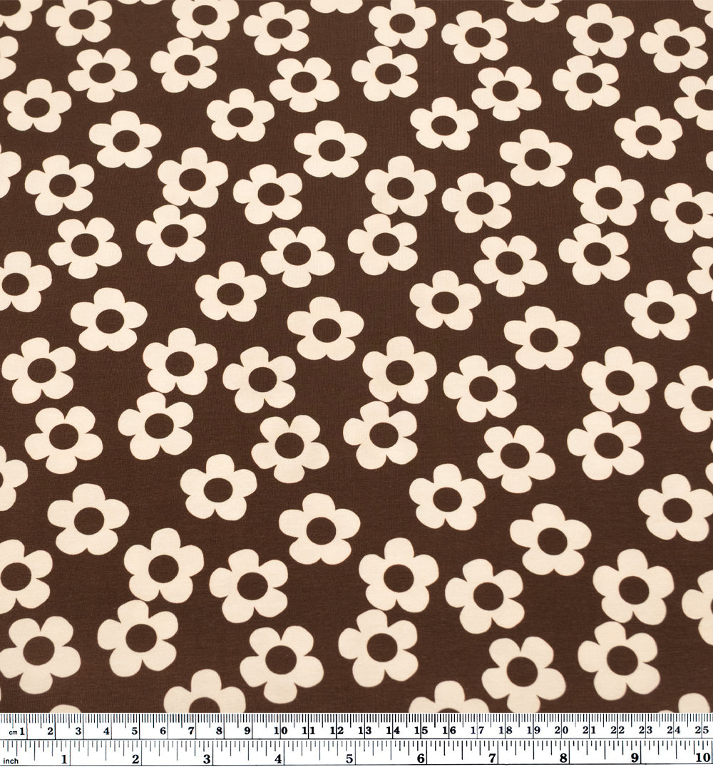 Buttercup Organic Cotton Jersey - Cocoa | Blackbird Fabrics