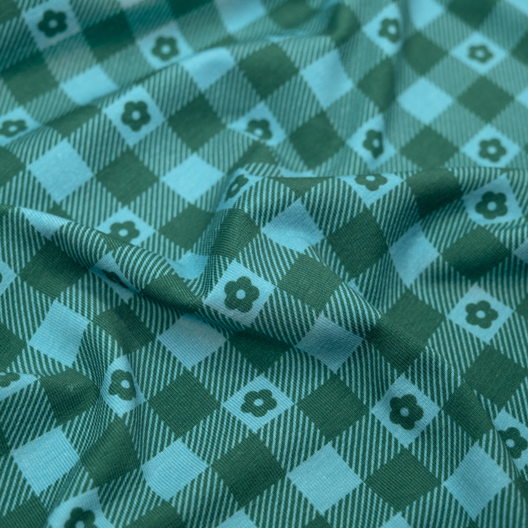 Double Dutch Organic Cotton Jersey - Oasis | Blackbird Fabrics