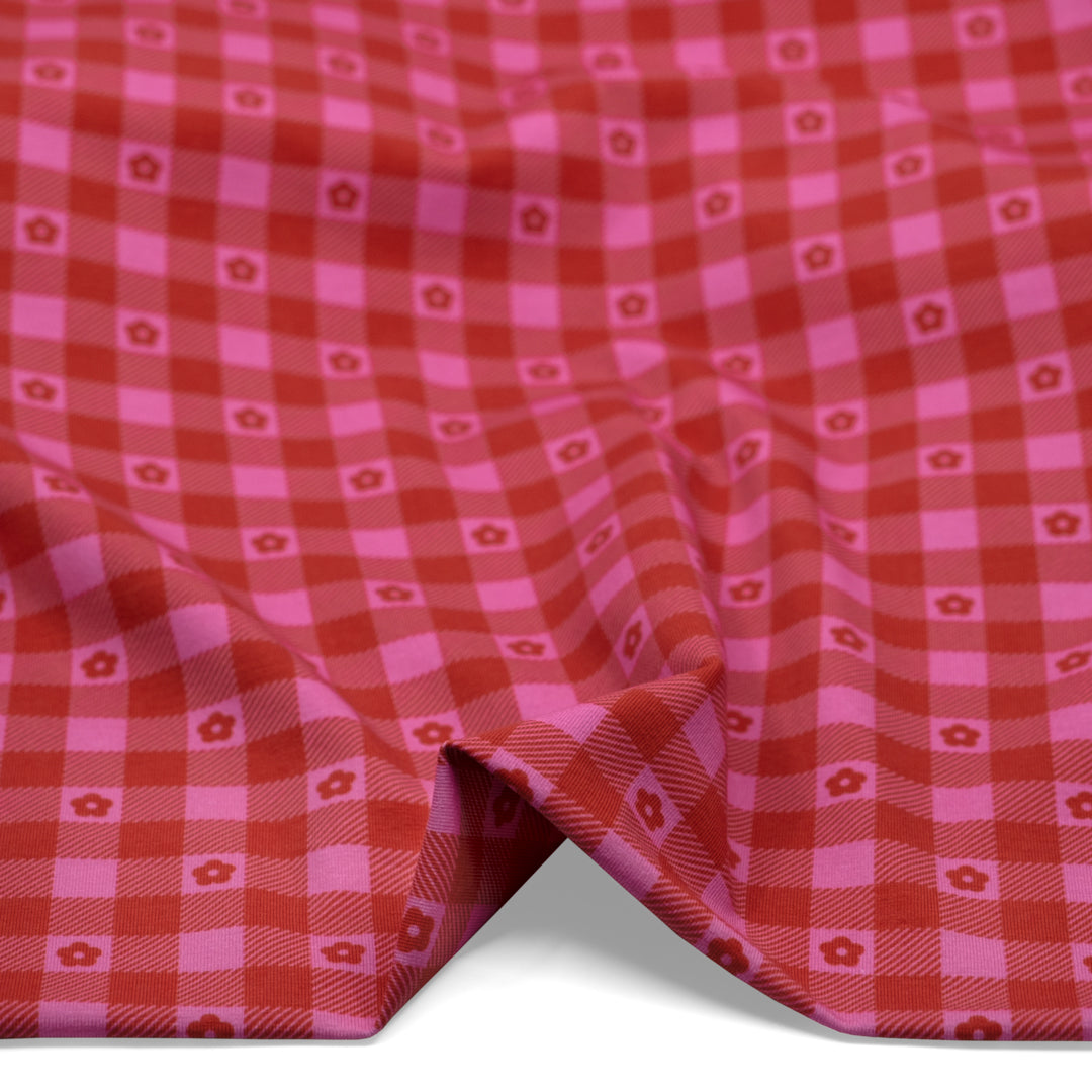 Double Dutch Organic Cotton Jersey - Sweet Tart | Blackbird Fabrics