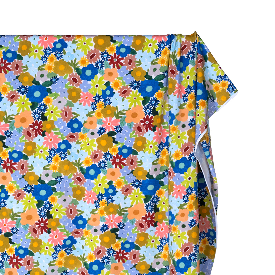 Garden Medley Organic Cotton Jersey - Summer Breeze | Blackbird Fabrics