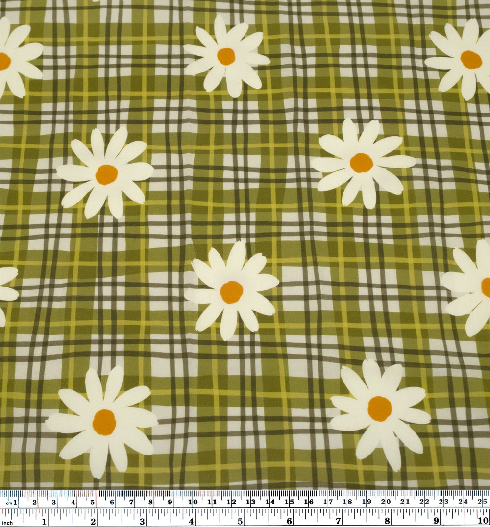 Spring Fling Cotton Lawn - Basil/Ivory | Blackbird Fabrics
