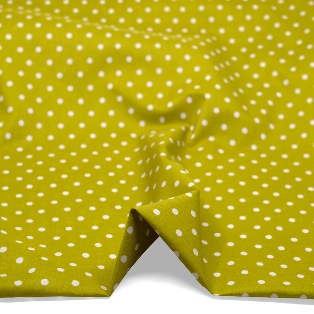 *Imperfect Little Dots Printed Cotton Lawn - Mojito/Ivory | Blackbird Fabrics