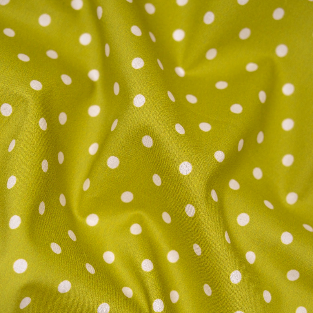 *Imperfect Little Dots Printed Cotton Lawn - Mojito/Ivory | Blackbird Fabrics