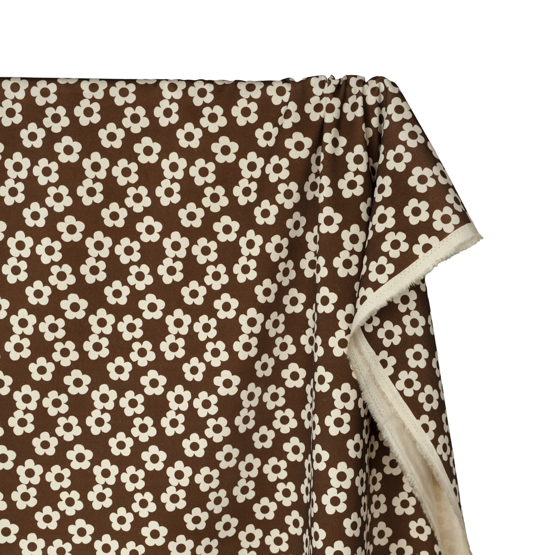 Buttercup Printed Cotton Twill - Nutshell | Blackbird Fabrics