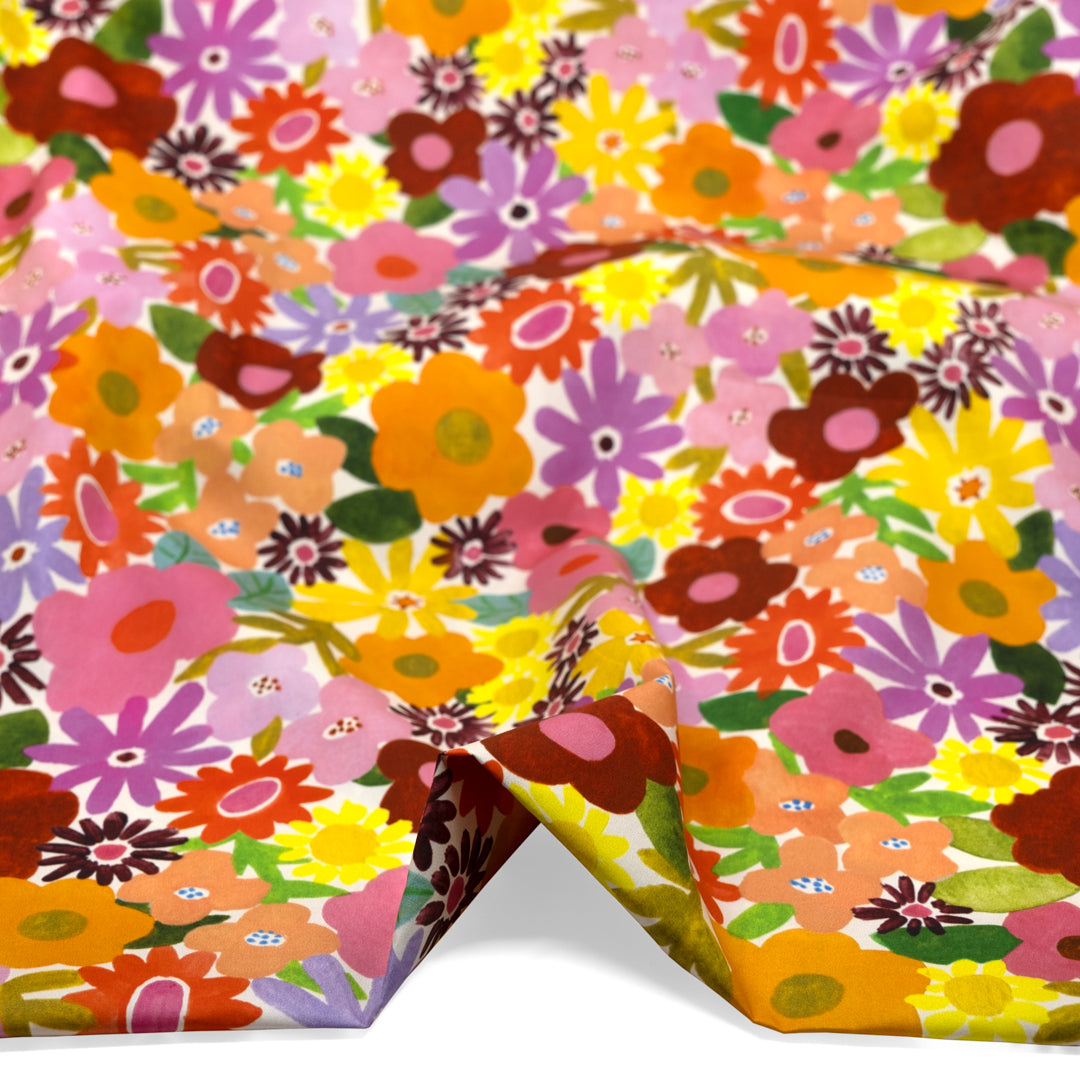 Garden Medley Lightweight Cotton Twill - Berry Bliss | Blackbird Fabrics
