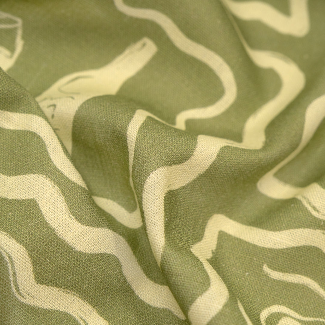 Buona Festa Linen Viscose Blend - Daiquiri/Limestone | Blackbird Fabrics