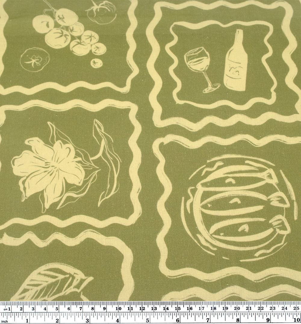 Buona Festa Linen Viscose Blend - Daiquiri/Limestone | Blackbird Fabrics