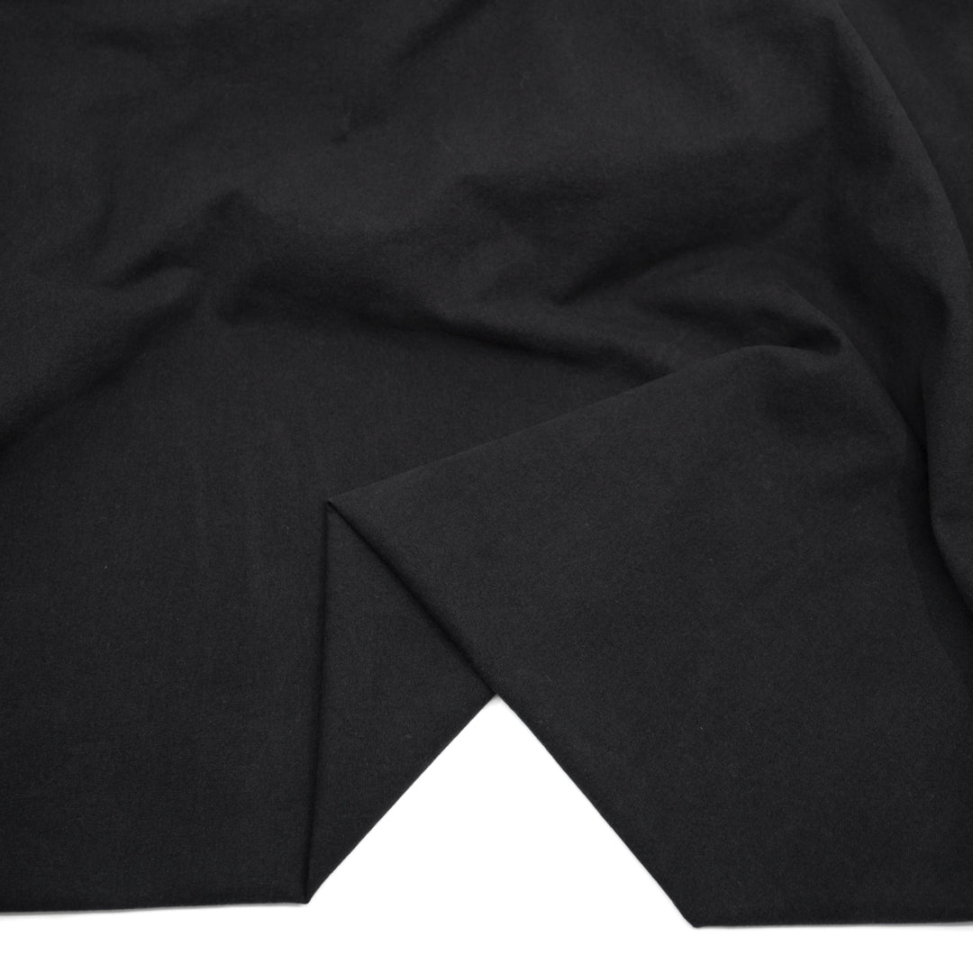 7oz Softened Organic Cotton - Black | Blackbird Fabrics