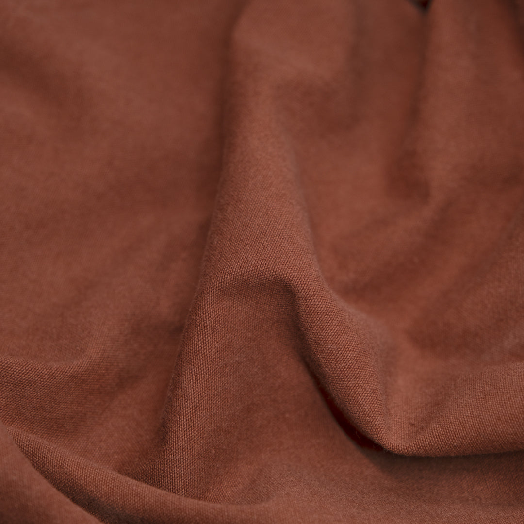 7oz Softened Organic Cotton - Baked Clay | Blackbird Fabrics