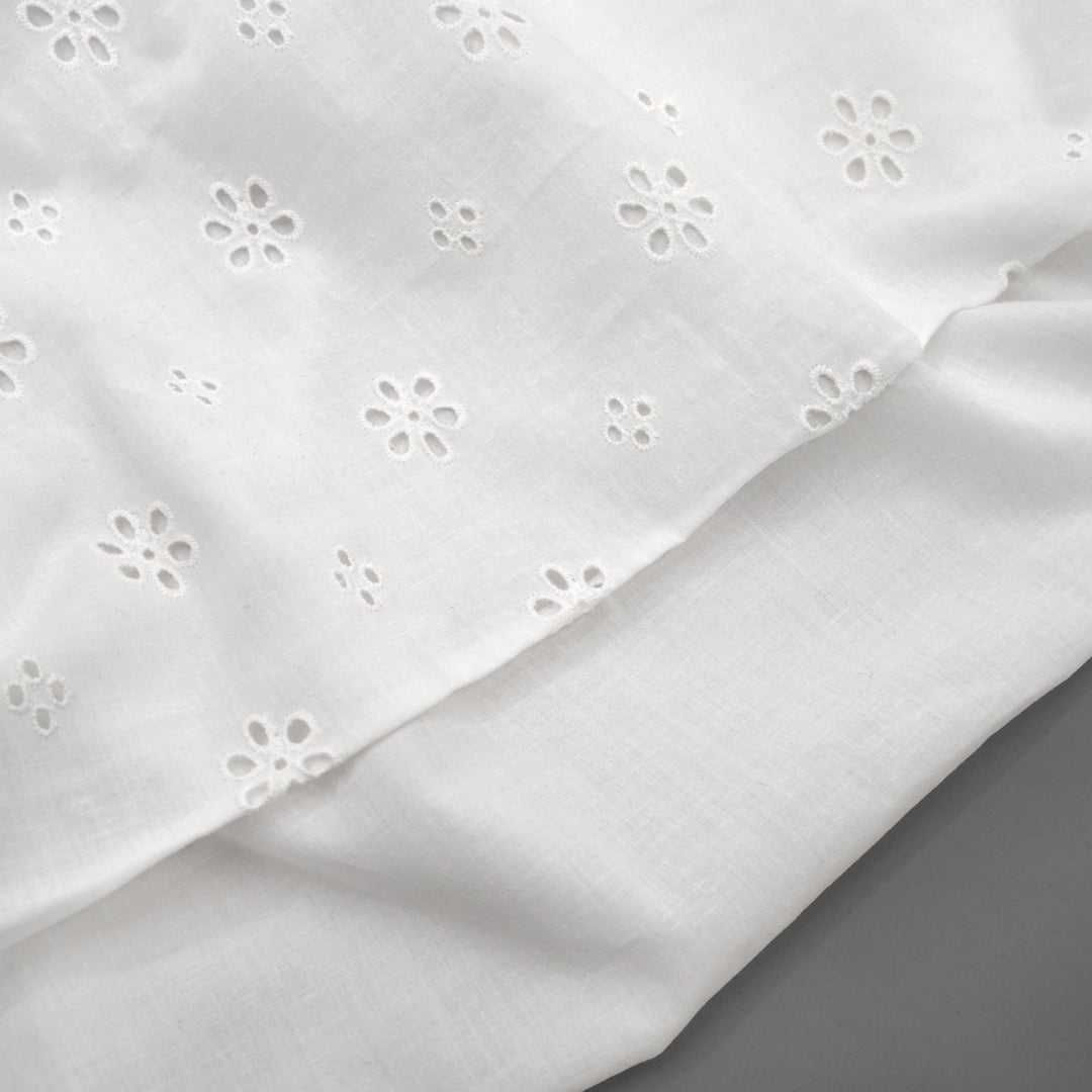 Garden Whispers Cotton Eyelet - White | Blackbird Fabrics