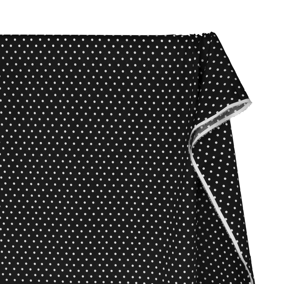 Little Dots Printed Cotton Lawn - Black/White | Blackbird Fabrics