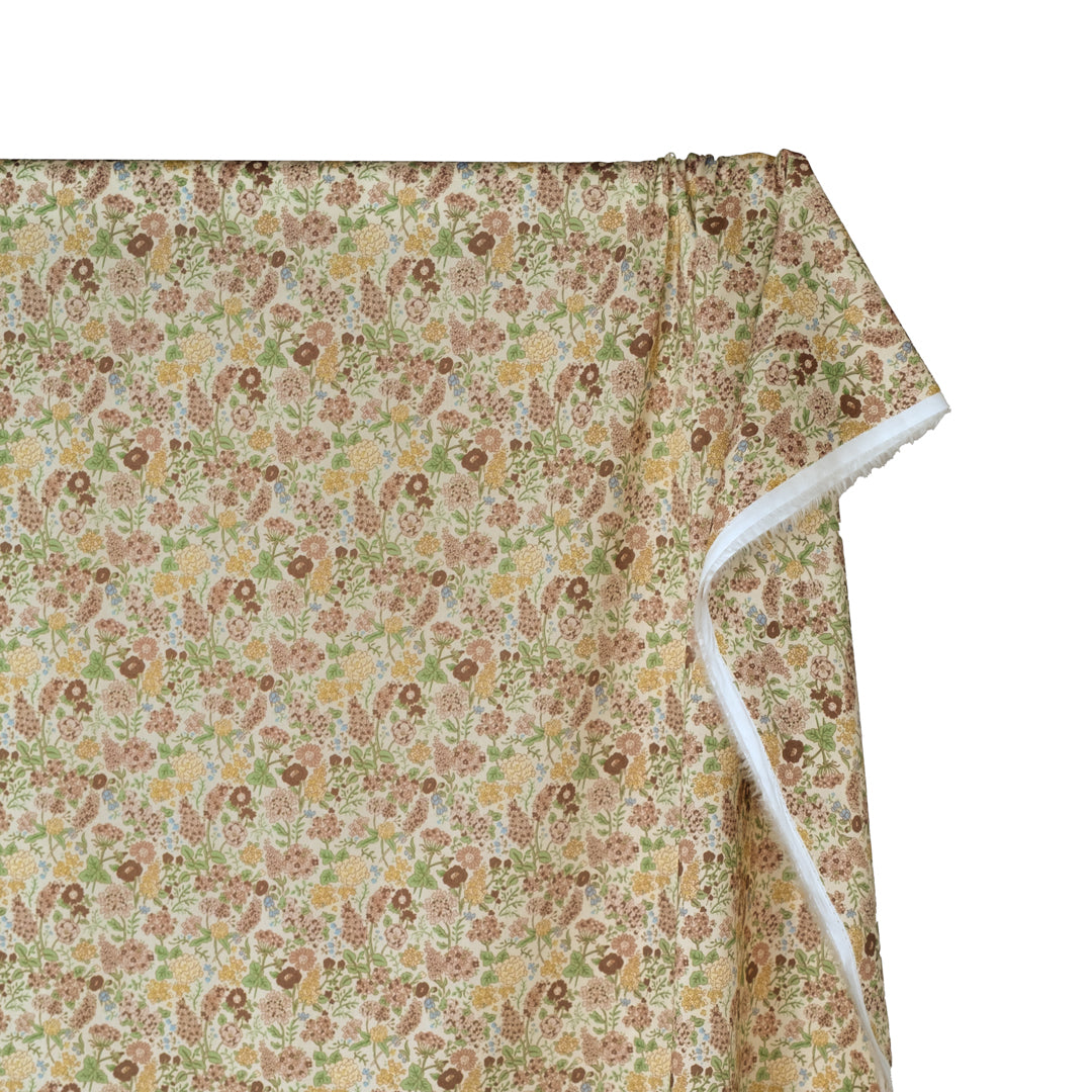 Memory Lane Printed Cotton Lawn - Cream/Spring Green/Multi | Blackbird Fabrics