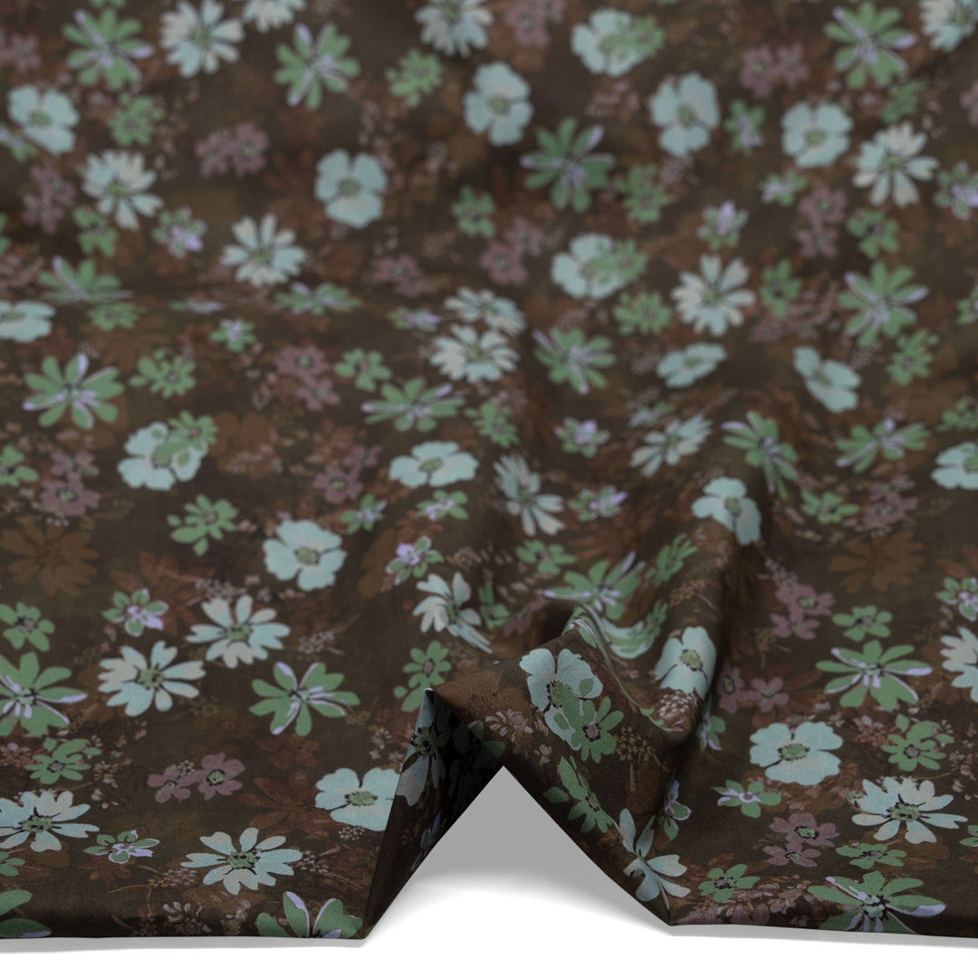 Vanitas Printed Cotton Lawn - Tapenade/Jade/Multi | Blackbird Fabrics