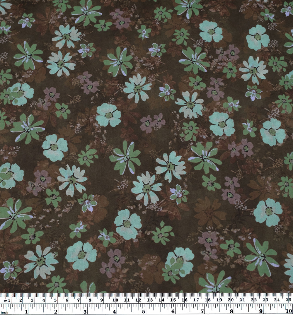 Vanitas Printed Cotton Lawn - Tapenade/Jade/Multi | Blackbird Fabrics