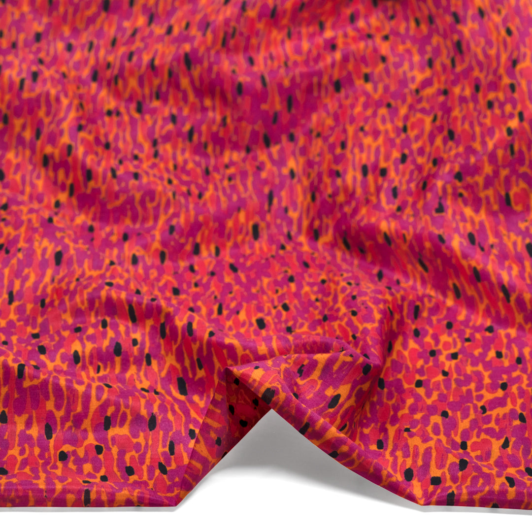 Magma Cotton Silk Voile - Fuchsia/Sherbert | Blackbird Fabrics